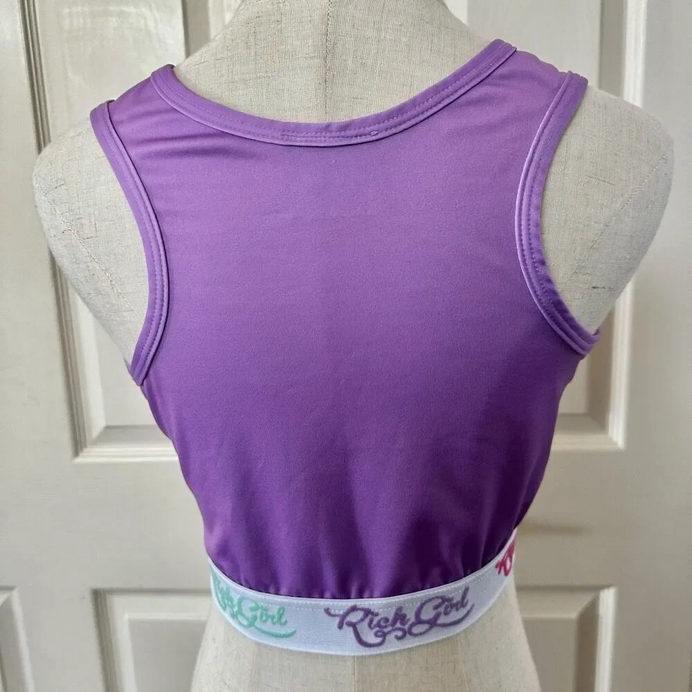 Rich Girl Candy purple sports bra